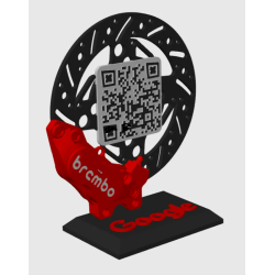 Suporte publicitário com QR code