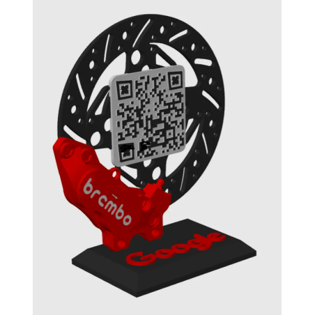 Suporte publicitário com QR code