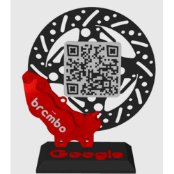 Suporte publicitário com QR code
