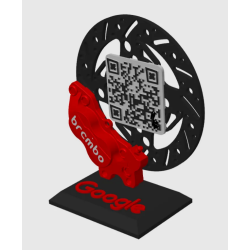 Suporte publicitário com QR code