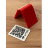 Porta-cartões de mesa para QR Codes e informações diversas